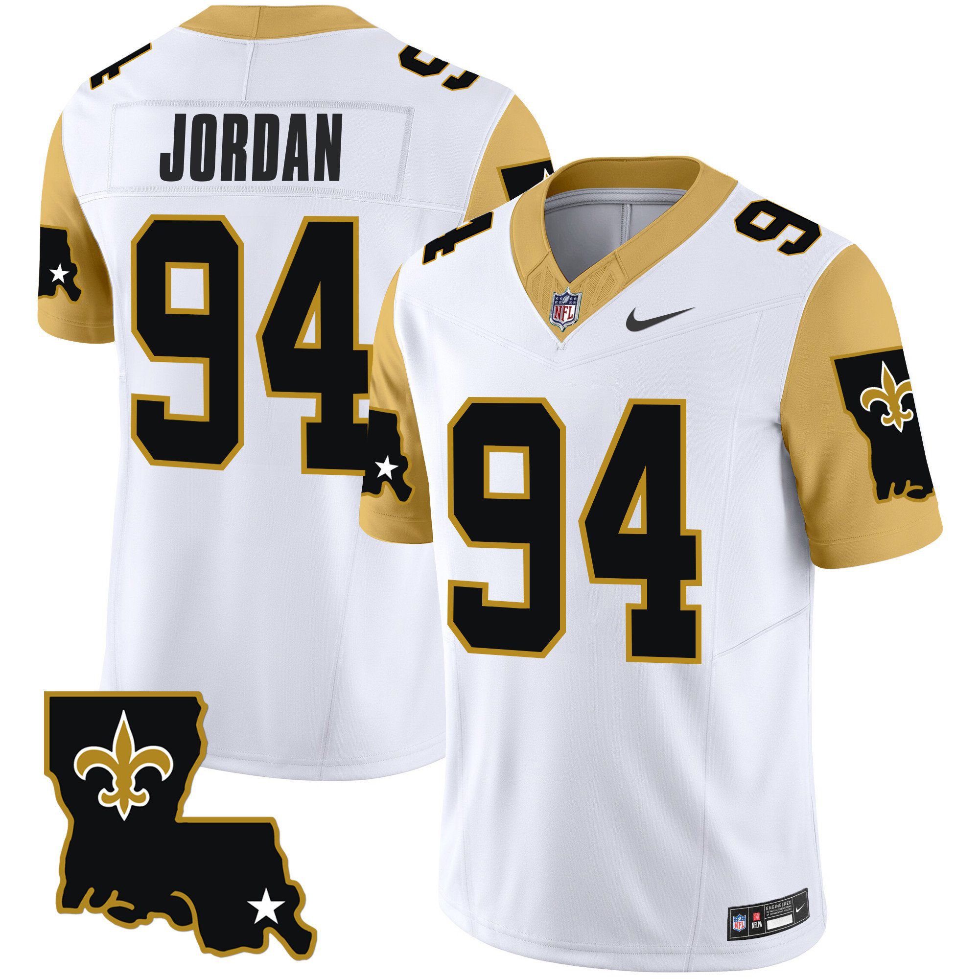 Men New Orleans Saints #94 Jordan White 2024 Nike 1987 Legacy Vapor Limited NFL Jersey